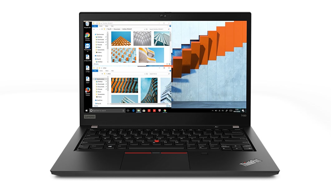 Lenovo ThinkPad T490 oparty na Windowsie 10 Pro, nadaje się do pracy biurowej